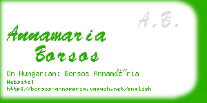 annamaria borsos business card